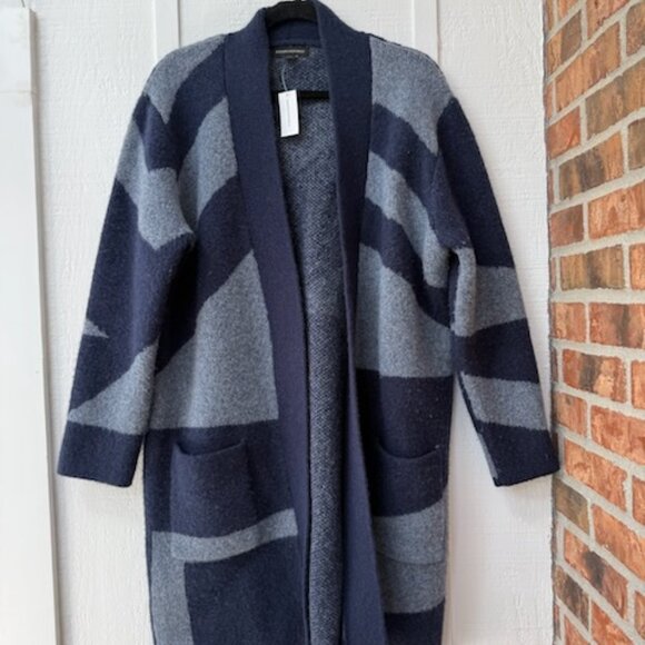 Banana Republic Blue Coat Sweater, New with tags - Navy and Blue, size L - Picture 6 of 6